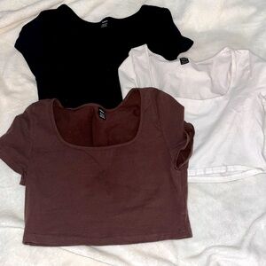 3 crop tops from SHEIN- all size large